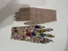 Rękawiczki bez palców luksusowe kolorowe siatki lśniący krystalicznie krótki klub nocny strój imprezowy scena występowa akcesoria 230825