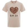 Мужские рубашки T, это называется Wild Love Print Male Tops Fashion O-образные футболки летние хлопковые футболки хип-хоп негабаритный роскошь