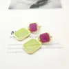 Boucles d'oreilles de créateurs SL Luxe Top Fashion Nouveau Goutte Géométrique Glaze Couleur Avocat Boucles d'oreilles personnalisées Boucles d'oreilles légères et de haute qualité pour femmes Accessoires Bijoux