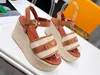 5A Sandals L8156370 B Starboard Wedge Sandal Discount Designer Shoes for Women Size 34-42 Fendave