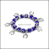 Charmarmband turkiska blå ögonarmband handgjorda smycken amet religiös ond nazar kristall för kvinnor tjej droppleverans otc9j