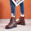 Stiefel CICIYANG Frauen Marton Stiefel Plattform Britischen Stil Echtes Leder Frauen Herbst Stiefel Erhöhung Mode Kurze Stiefel Frauen 230825