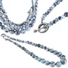 Tour de cou TUMBEELLUWA bleu Turquoise pierre taille-classée boule collier de perles bijoux de Style rétro pour femmes