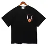 Hommes Rhude T-shirt Vêtements de créateurs Hors carte à jouer Imprimer Mode Sports pour hommes et femmes Manches courtes Noir Blanc