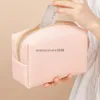 Borsa per cosmetici da viaggio in pelle PU di grande capacità, morbida e impermeabile, borsa per cosmetici, borsa per il lavaggio portatile