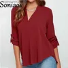 Women's T-Shirt Women's Blouse Long Sleeve V-Neck Chiffon Blouses 2021 Ladies Casual Loose Shirt Feminina Blusas Camisas Femme Tops T230826