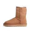 designer snow boots australian women boot boots bailey dune Chestnut winter buckle fur snow Half Knee Short lady and wool integrated size 35-43