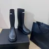 Bottes tendance pour femmes, bottes de pluie C décontractées et élégantes avec lettres imprimées