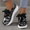 Dress Summer Canvas Platform Sneakers Women Lace-up Thick Bottom Loafers Woman Plus Size 43 Breathable Non-slip Casual Shoes T230826