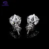 Charm Monafinejewelry Wholesale Price 14K White Gold Earring 2ct OEC Old European Cut 8x8mm Stud Earring 230825