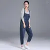 Kvinnors jeans denim våren kvinnor byxor hängslen lös plus storlek 5xl 6xl casual jumpsuits flickor hög midja ljusblå rompers