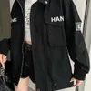 Чан женская дизайнерская дизайнерская капюшона верхняя одежда мода мода с твердым цветом куртки повседневная дамская куртка.