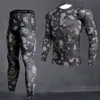 Men's Thermal Underwear Men's Camouflage Thermal Underwear Set Long Johns Winter Thermal Underwear Base Layer Men Sports Compression Long Sleeve Shirts 230825