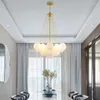 Kroonluchters Moderne Glazen Bol Kroonluchter Zwart Goud Frosted Bubble Licht Voor Thuis Woonkamer Bar Kantoor El Designer Lamp