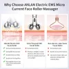 Массажер для лица Anlan EMS Roller Electric v Massagers Microcurrent Lift Beauty Machine Slimer Double Massage Skin Tool 230825