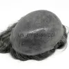 Syntetiska peruker Super Thin Skin Natural Human Hair Replacement Men Toupee Hair System Wigs Vendor For Men X0826