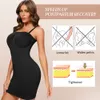 Cintura barriga shaper mulheres shapewear strapless tubo deslizamento vestido mini bodycon vestidos para tanques sem costura top emagrecimento roupa interior espartilhos 230825