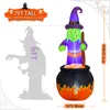 Other Event Party Supplies Halloween Inflatable Witch Ghost with Build in LED Lights Decorations Outdoor for Yard Garden Lawn Decor 230825