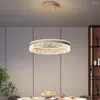 Lustres minimaliste Led lustre lumière pour cuisine maison salle à manger plafonnier aluminium acrylique lumières suspendus intérieur