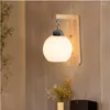 Wandlamp Minimalistisch Scandinavisch Hout LED Creatief Slaapkamer Nachtkastje Gang Trap Gangpad Japanse studeerkamer