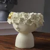 Vasos fada jardim flor vaso pote resina estatuetas decoração moderna desktop ornamentos de armazenamento grinalda feminino escultura abstrata 230826