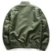 Jaquetas masculinas primavera outono homens ma1 exército força aérea voar jaqueta fina plus size para masculino piloto bombardeiro casaco 230826