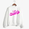 Męskie bluzy bluzy jestem kenough drukowanie jesienne zimowe streetwearu kobiety/mężczyzna moda pullover luźne ubrania biodra bluza różowa bluzy 230825