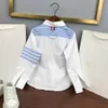 Designer-Baby-Revers-Hemd, hochwertige Herbstkleidung, Größe 100–160 cm, langärmeliges Top für Kinder, modische vielseitige Kinderblusen, 17. Februar