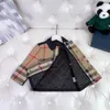 23SS Designer Enfants Veste en coton Bébé Vêtements d'hiver Taille 100-160 CM Mode Multi Couleur Rayé Croix Design Revers Outwear Aug24