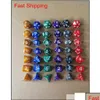 7Pcs/Set Creative Rpg Game Dice D Colorf Mticolor Mixed White D4 D6 D8 D10 D1 Qylasp Hairclippers2011 Drop Delivery Dh3F2