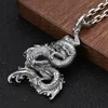 Halsketten Bocai neuer fester Real S Sterling Sier Schmuck Retro Persönlichkeit Viel Glück Drachen Anhänger Stylish Man Anhänger