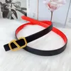 Lettre V ceinture pour femme designer luxe ceintures en cuir véritable classique couleur unie boucle de lettre d'or Largeur 2 cm taille 95 cm-110 cm ceinture réversible pour femme avec boîte