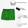 Underpants Neon Green Checkered Black Checkerboard Swirl Frankenstein Horror Movie Panties Men's Underwear Shorts Boxer Briefs