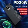 30000 мАч Power Bank 65 Вт Супер быстрая зарядка Портативный внешний аккумулятор Фонарик 2 USB Повербанк для 14 13 Sangsung Q230826