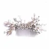 Pinces à cheveux petites feuilles fraîches Super féeriques, peigne en strass brillant, couvre-chef de mariée, accessoires pour robe de mariée, dix