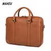 Sacs pour ordinateur portable Sacs à main en cuir véritable de haute qualité pour homme Docteur Couche Sac de travail 14 "Brève mallette Bandoulière Épaule Hommes 230823