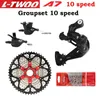 Desviadores de bicicleta LTWOO A7 1X10S Groupset 10 alavanca desviador SUNSHINE cassete 42T T 50T VXM Chains 230825