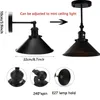 ウォールランプ工業用sconceライトメタルランプシェードビンテージスタイル180度調整可能な照明方向（黒）