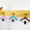 Hangers Mini Coat Hanger With Clip Multifunctional Maple Octagonal Wood Small Pet Non-slip