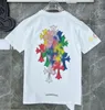 Chromees Hearts Classics Erkek Gömlek Kalp Kalp Yüksek Kaliteli Marka Mürettebat Boyun Kromları Kısa Kollu Tees Ch T-Shirts Sweater Sıradan At Nalı Sanskrit Cross 2024