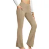 Damen-Leggings, weites Bein, Damen-Flare-Yogahose, elastische Schlaghose, hohe Taille, Tanz-Fitness-Pilates-Hose 2023