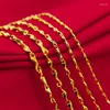 Chains SAIYE Real 18K Gold Necklace For Women Men Fine Jewelry Pure Chain Genuine Solid Wedding Luxury