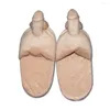 Pantofole Divertenti Unisex Per Adulti Peluche Pantofola Regalo Della Novità Sexy Scarpe Basse Coperte Antiscivolo Inverno Peloso Per Le Donne Degli Uomini Par L3N4