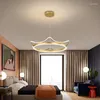 Kronleuchter Moderne Minimalistische Krone Kronleuchter Wohnzimmer Schlafzimmer Prinzessin Led Anhänger Lampen Kreative Kinder Beleuchtung Dekor