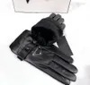 Five Fingers Gloves Fashion Designer Brand Letter Printing Thicken Keep Warm Glove Winter Outdoor Sports Pure Cotton High Quality