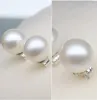 Orecchini a bottone in argento sterling 925 colore 10mm perla per le donne gioielli di fidanzamento di nozze granato orecchino regalo orecchini pietra preziosa