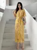 Vestidos casuales básicos Estilo dulce Vestido largo para mujer Gancho Flor Hueco De un solo pecho Con cuello en V Vestidos de cintura alta Primavera Verano 2024