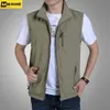 Gilets pour hommes Outdoor Mens Multipoches Randonnée Travail Pographie Golf Gilet Homme Poisson Imperméable Respirant Gilet Taille 6XL 230826