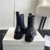 TOTEME BOOTS Skórzane kwadratowe głowice rycerz kostki damskie płaskie botki mody designerskie buty fabryczne obuwie