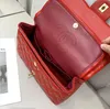 Borsa da donna di marca Borse a tracolla in vera pelle per donna Moda Messenge Filo retrò Cuore Catena femminile Quadrato #1113A